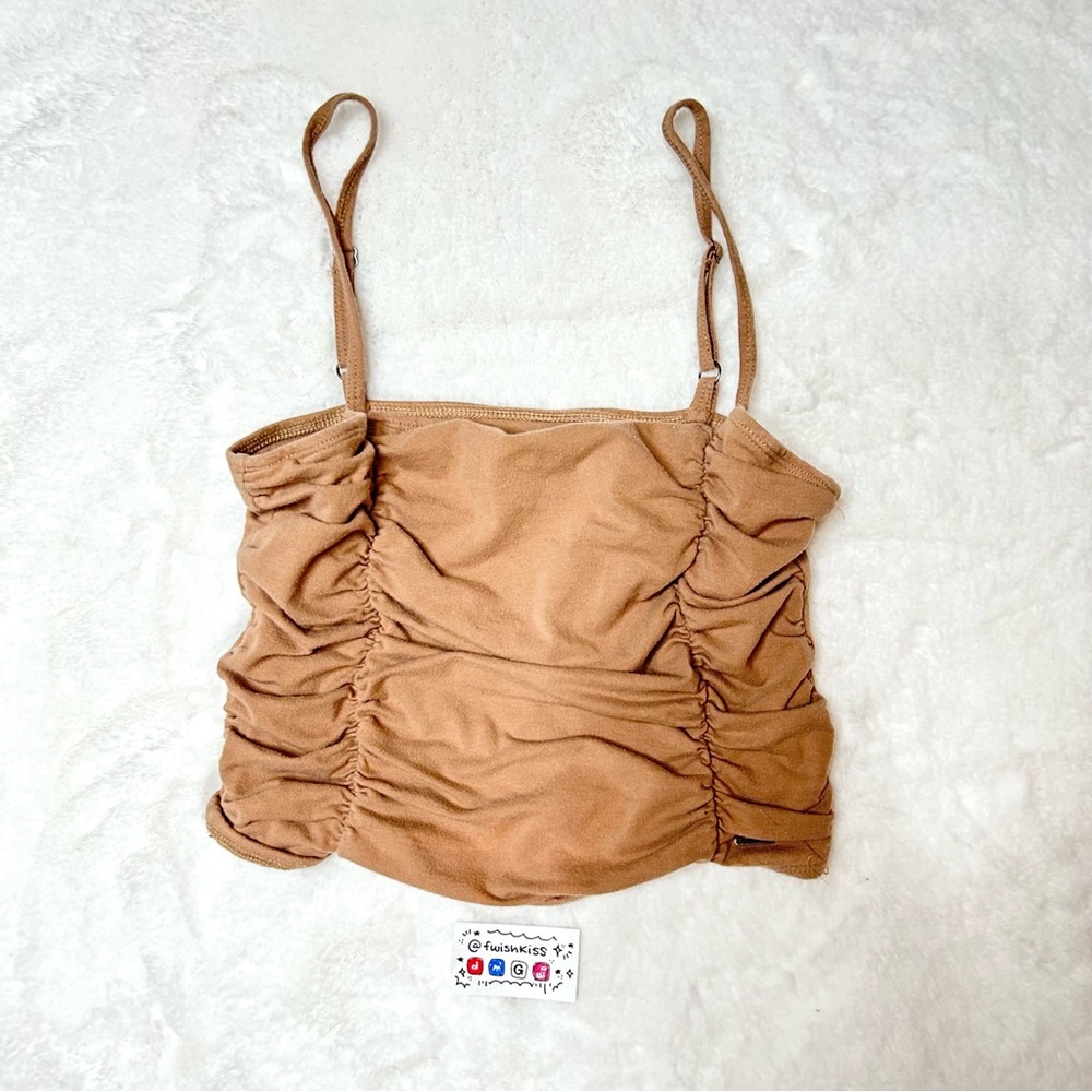 Hollister Tan Ruched Camisole Top